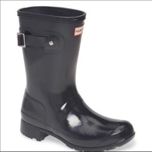 Hunter original tour short gloss packable boots